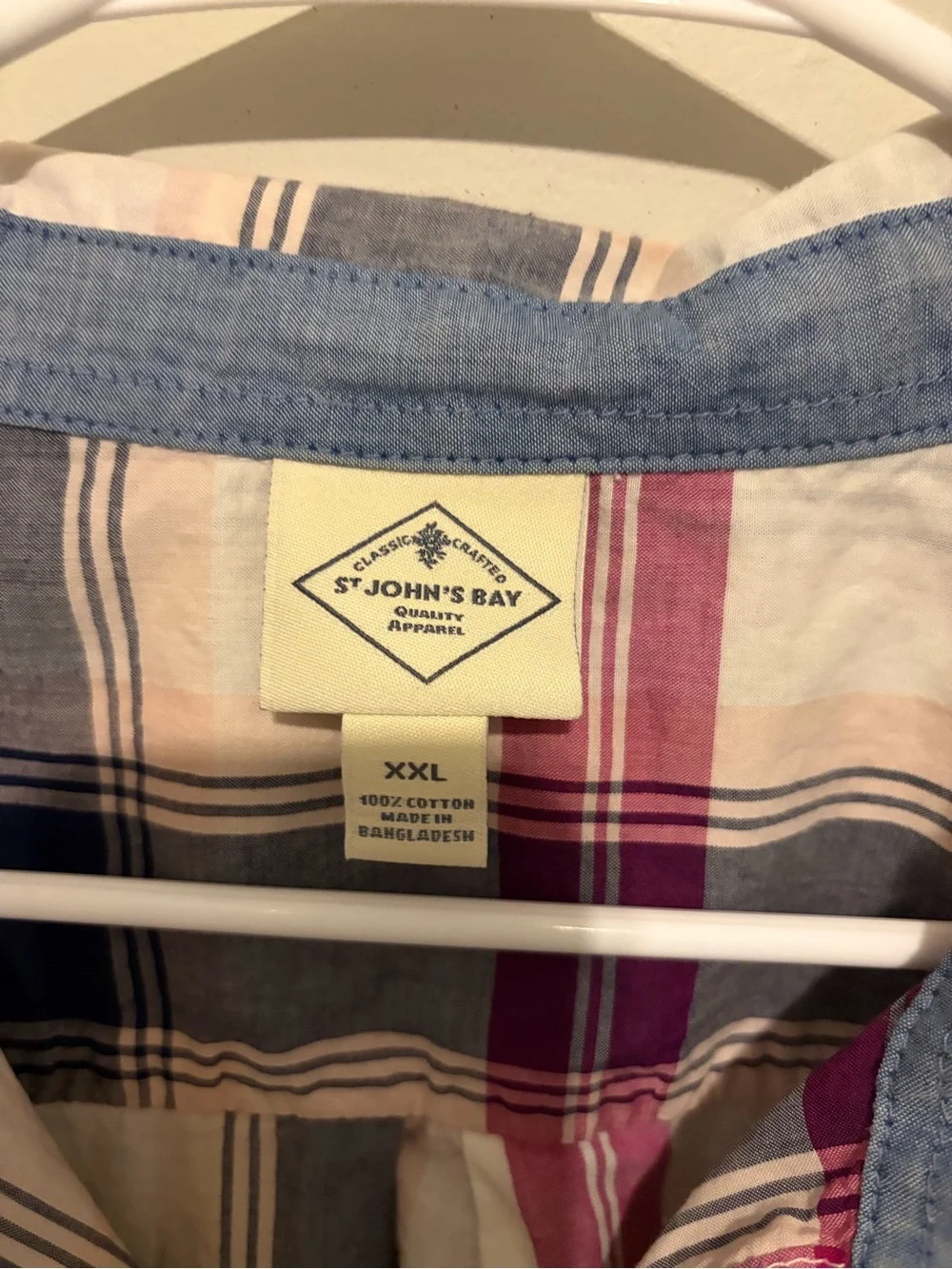 St. John's Bay Multicolor Plaid Button-Up Shirt